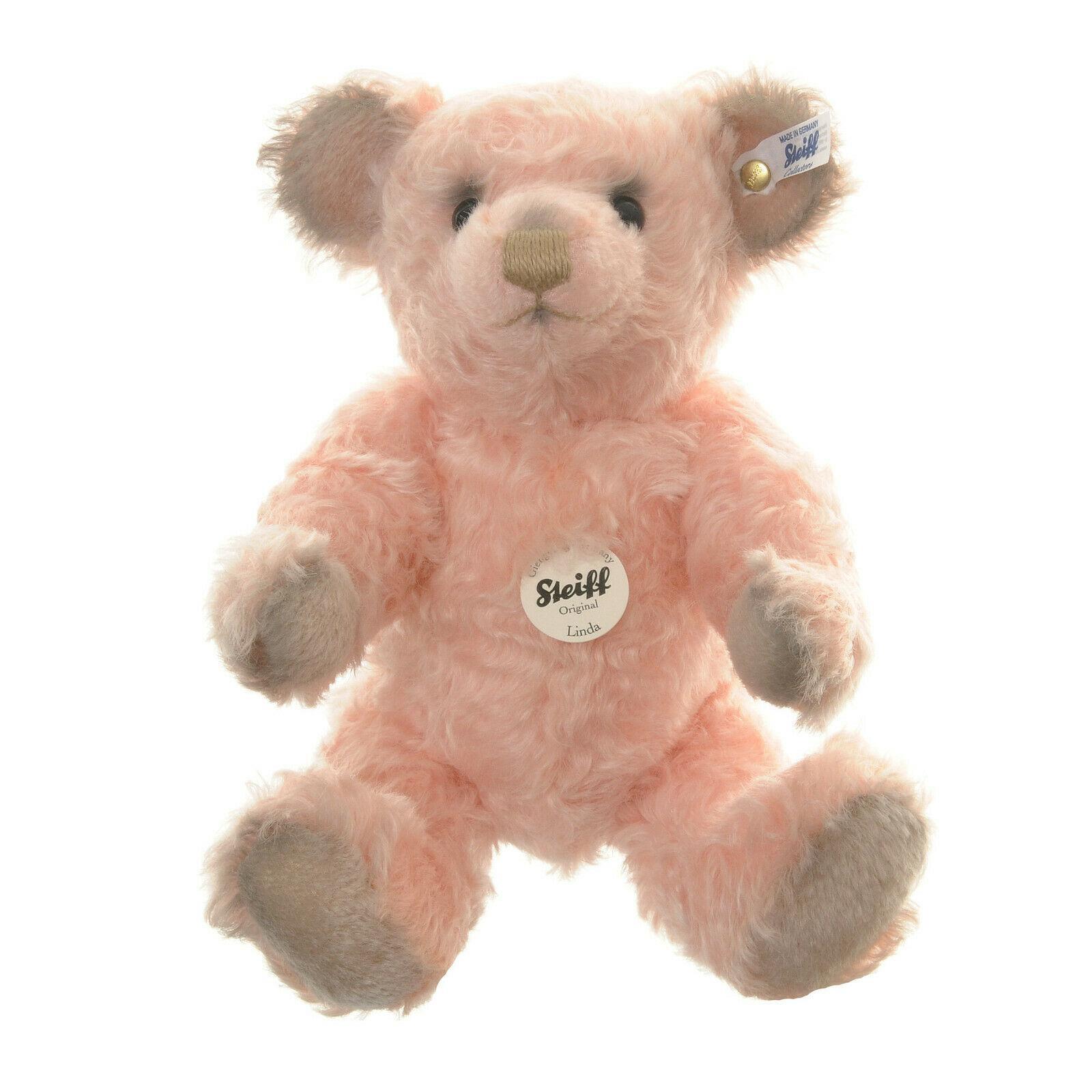 Pink steiff store teddy bear